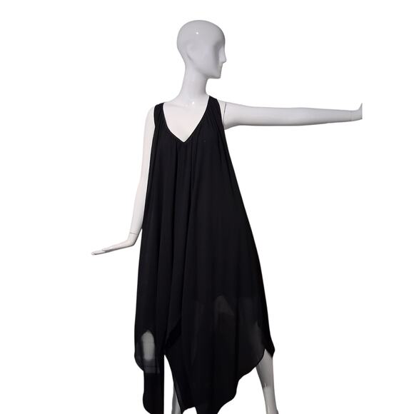 Michael Kors Asymmetrical Women's size L  Chiffon Witchy Whimsigoth‎ Fairy Dress - Picture 2 of 12